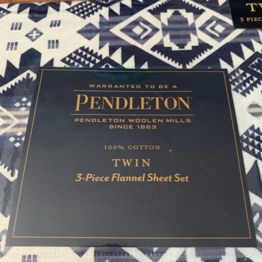 NEW PENDLETON Flannel Sheet Set Westward Journey Multi in Twin Size - Picture 5 of 8